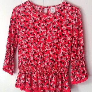 Arizona Jean Company red flower blouse